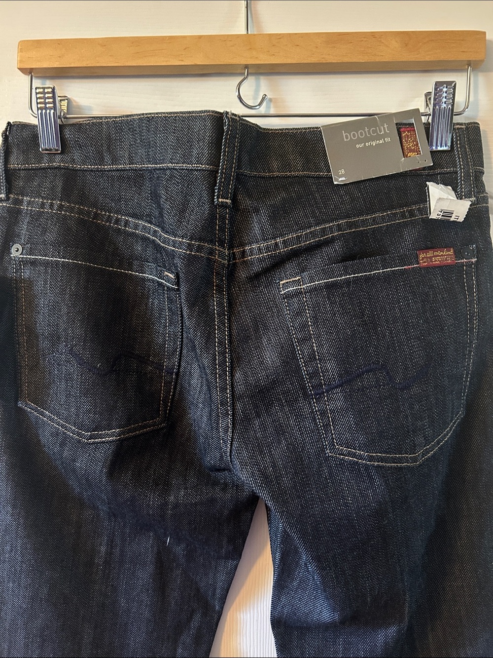 7 For All Mankind Dark Blue original Boot Cut Jeans - Picture 6 of 7